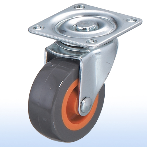 輕型腳輪
2”x 7/8 平板活動輪 
型號: T-05

2”x 7/8 Flat-plate Swivel Caster w/Brake
